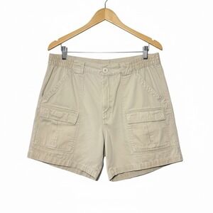 Talos Mens 36 100% Cotton Carpenter Cargo Shorts Khaki Utility Style Workwear